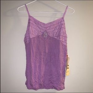 Da Nang embellished tank top purple size M